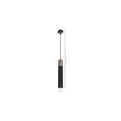 Lampa wisząca SOLO SAWN BLACK / PATINATED WOOD 1x mini GU10 Lampa wisząca SOLO SAWN BLACK / PATINATED WOOD 1x mini GU10