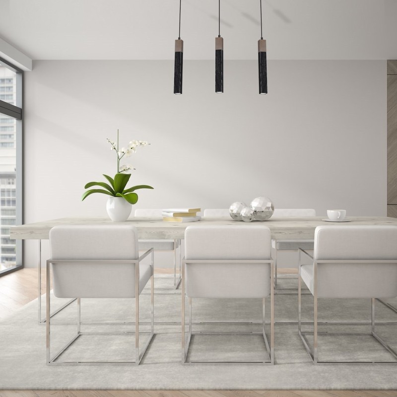 SOLO SAWN BLACK / PATINATED WOOD Pendant Lamp 3x mini GU10 SOLO SAWN BLACK / PATINATED WOOD Pendant Lamp 3x mini GU10
