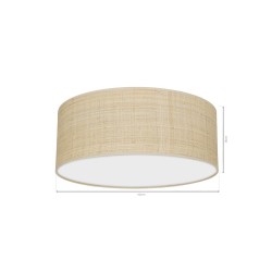 Lampa sufitowa Marshall 2xE27 Ø40cm Biały/Rattan Lampa sufitowa Marshall 2xE27 Ø40cm Biały/Rattan