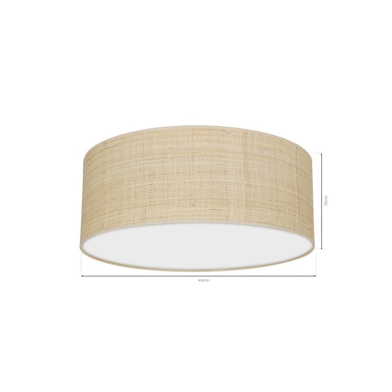 Lampa sufitowa Marshall 2xE27 Ø40cm Biały/Rattan Lampa sufitowa Marshall 2xE27 Ø40cm Biały/Rattan
