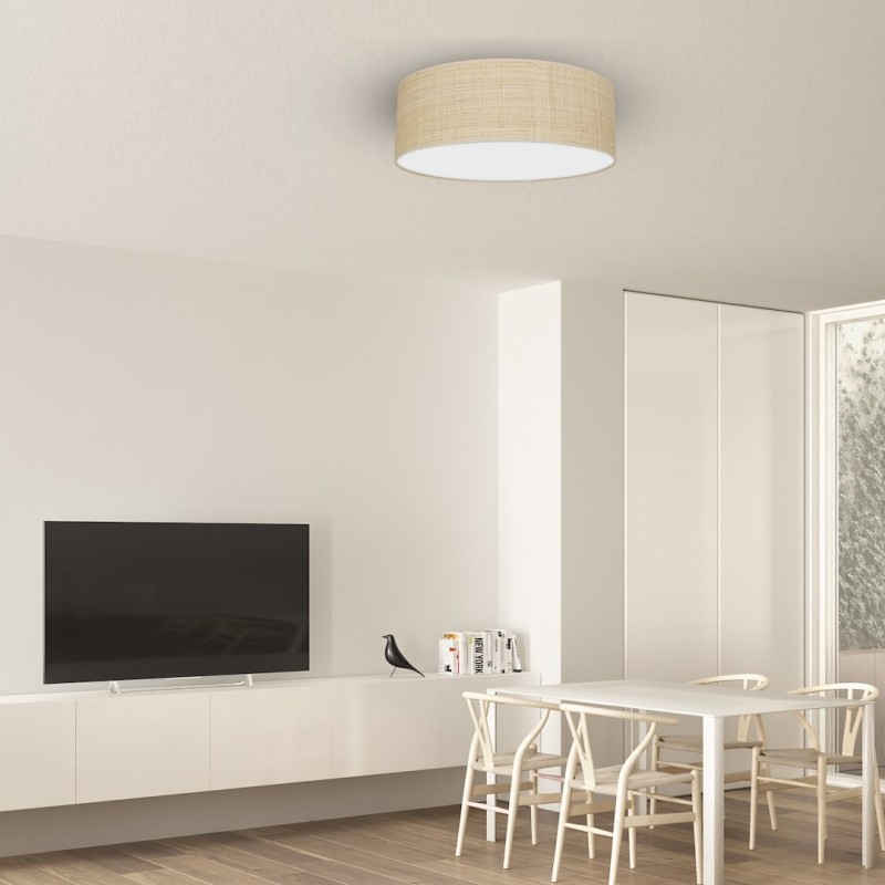 Lampa sufitowa Marshall 3xE27 Ø50cm Biały/Rattan Lampa sufitowa Marshall 3xE27 Ø50cm Biały/Rattan