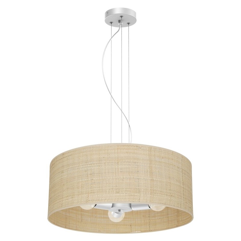 Hanging lamp MARSHALL WHITE / RATTAN 3xE27