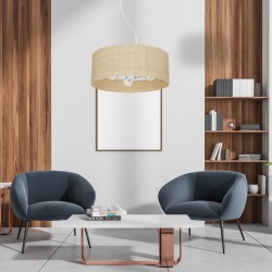 Lampa wisząca Marshall Biały/Rattan 3xE27 Lampa wisząca Marshall Biały/Rattan 3xE27