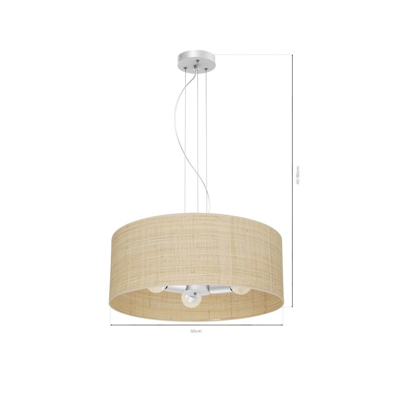 Lampa wisząca Marshall Biały/Rattan 3xE27 Lampa wisząca Marshall Biały/Rattan 3xE27