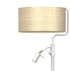 Marshall Floor Lamp 1xE27 + 1x mini GU10 White / Rattan Marshall Floor Lamp 1xE27 + 1x mini GU10 White / Rattan