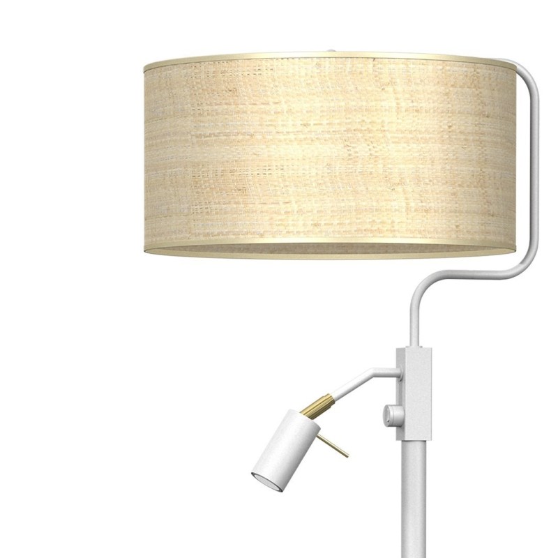 Marshall Floor Lamp 1xE27 + 1x mini GU10 White / Rattan Marshall Floor Lamp 1xE27 + 1x mini GU10 White / Rattan
