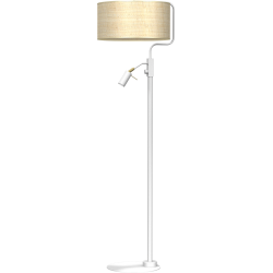 Marshall Floor Lamp 1xE27 + 1x mini GU10 White / Rattan Marshall Floor Lamp 1xE27 + 1x mini GU10 White / Rattan