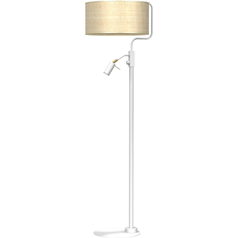 Marshall Floor Lamp 1xE27 + 1x mini GU10 White / Rattan Marshall Floor Lamp 1xE27 + 1x mini GU10 White / Rattan