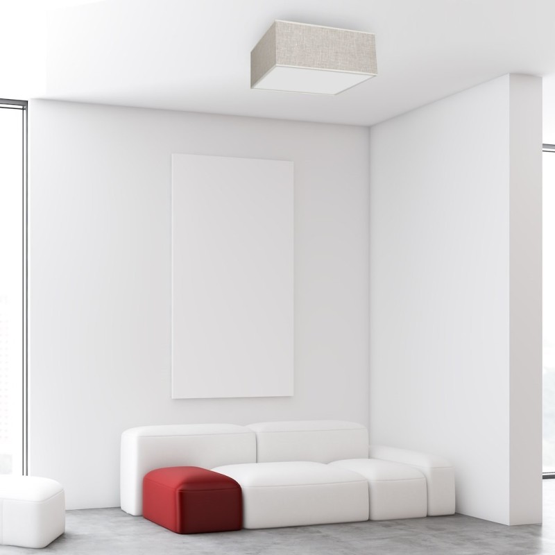 Ceiling lamp LINO WHITE / FLAX 2xE27 Ceiling lamp LINO WHITE / FLAX 2xE27