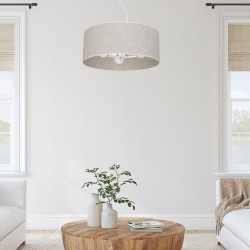 Ceiling lamp LINO WHITE / FLAX 3xE27 Ceiling lamp LINO WHITE / FLAX 3xE27