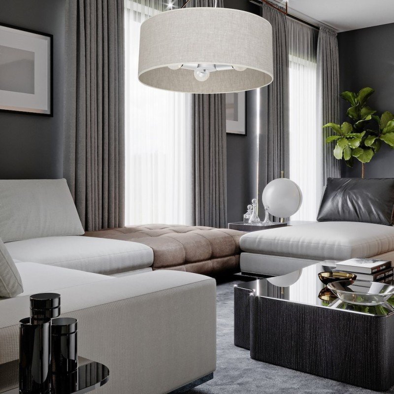 Ceiling lamp LINO WHITE / FLAX 3xE27 Ceiling lamp LINO WHITE / FLAX 3xE27