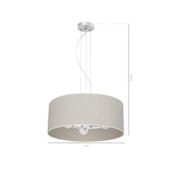 Ceiling lamp LINO WHITE / FLAX 3xE27 Ceiling lamp LINO WHITE / FLAX 3xE27