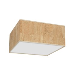 Deckenleuchte Cork 2xE27 Weiß / Kork