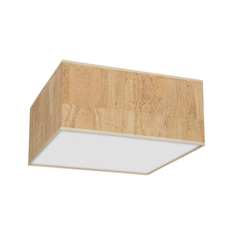 Deckenleuchte Cork 2xE27 Weiß / Kork