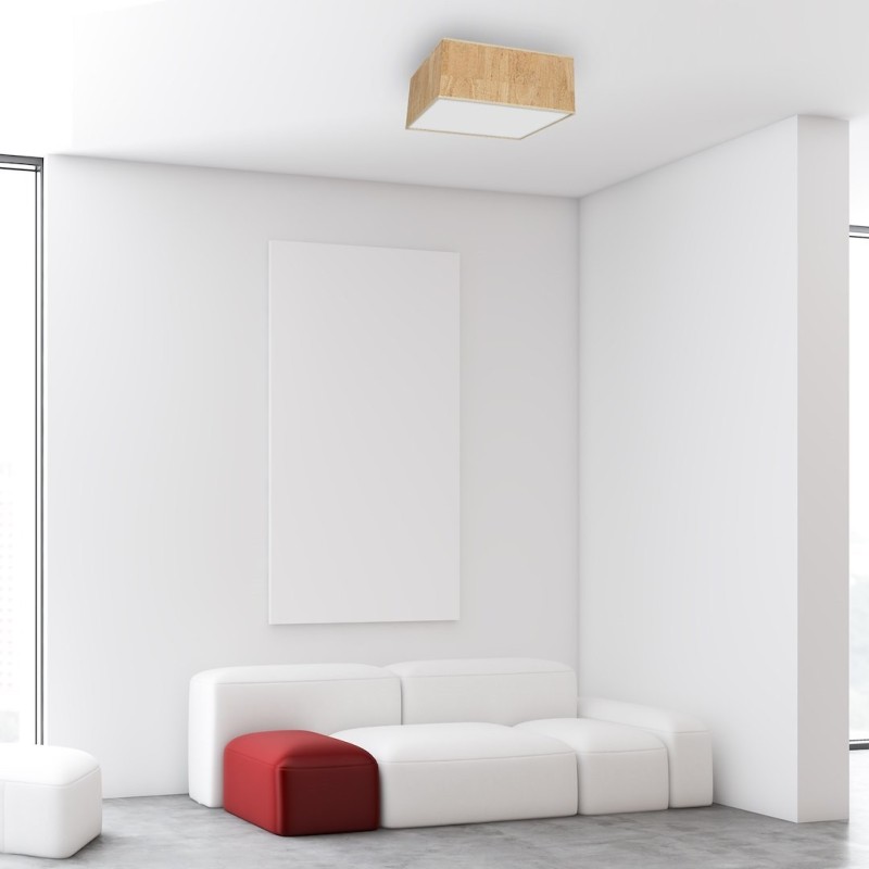 Lampa sufitowa Cork 2xE27 Biały / Korek Lampa sufitowa Cork 2xE27 Biały / Korek