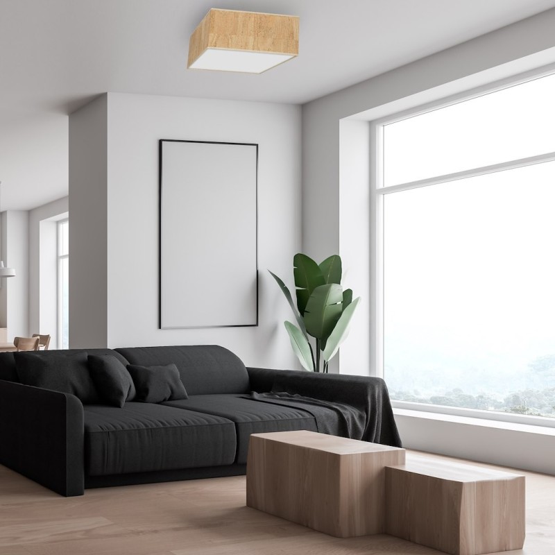 Lampa sufitowa Cork 2xE27 Biały / Korek Lampa sufitowa Cork 2xE27 Biały / Korek