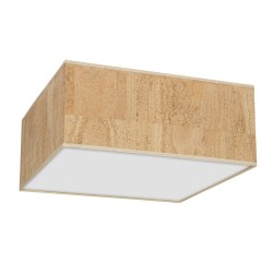 Deckenleuchte Cork 3xE27 Weiß / Kork