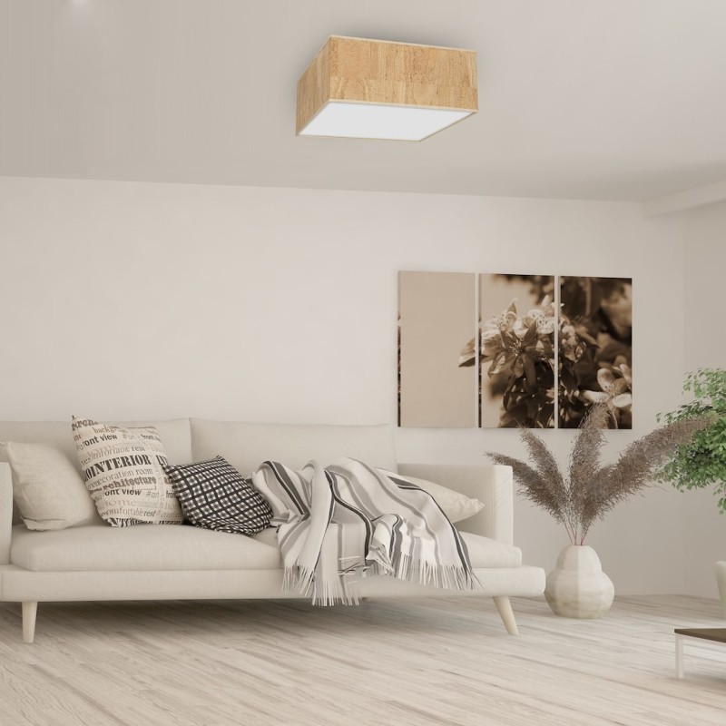 Lampa sufitowa Cork 3xE27 Biały / Korek Lampa sufitowa Cork 3xE27 Biały / Korek