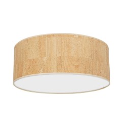 Deckenleuchte Cork 3xE27 Ø50cm Weiß / Kork