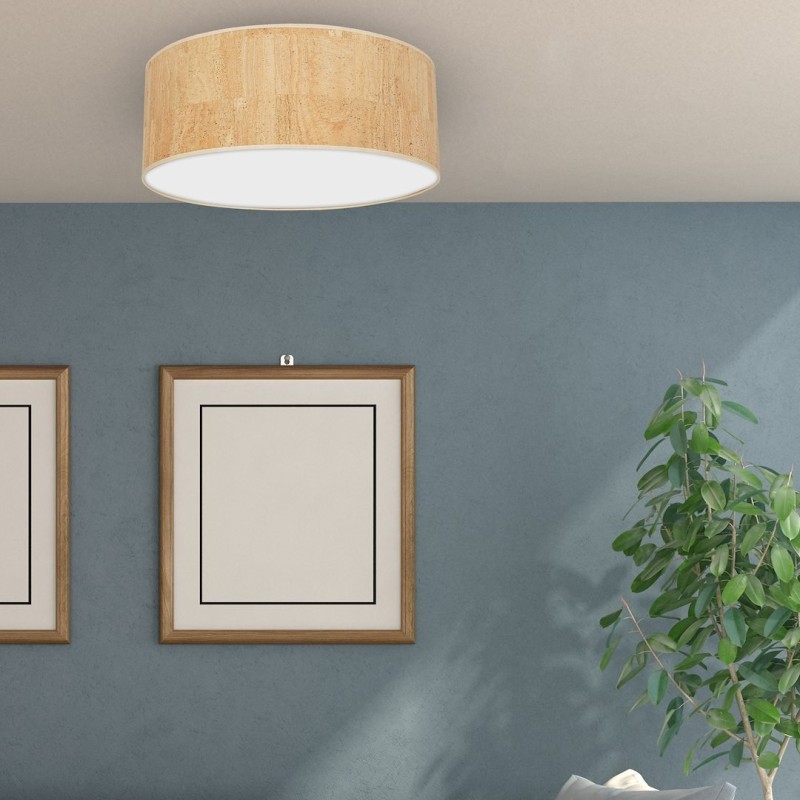 Ceiling lamp Cork 3xE27 Ø50cm White / Cork Ceiling lamp Cork 3xE27 Ø50cm White / Cork
