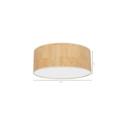 Ceiling lamp Cork 3xE27 Ø50cm White / Cork Ceiling lamp Cork 3xE27 Ø50cm White / Cork