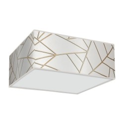 Lámpara de techo Ziggy 3xE27 Blanco/Dorado