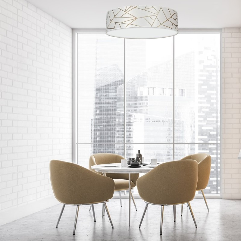 Lampa sufitowa Ziggy 3xE27 Ø50cm Biały/Złoty