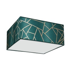 Lámpara de techo ZIGGY GREEN Oro/Verde botella 2xE27