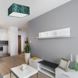 ZIGGY GREEN Ceiling Lamp Gold/Bottle Green 2xE27