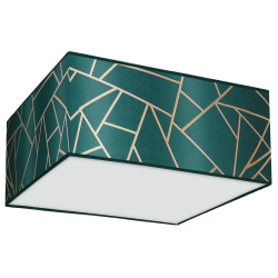 ZIGGY GREEN Ceiling Lamp Gold/Bottle Green 2xE27