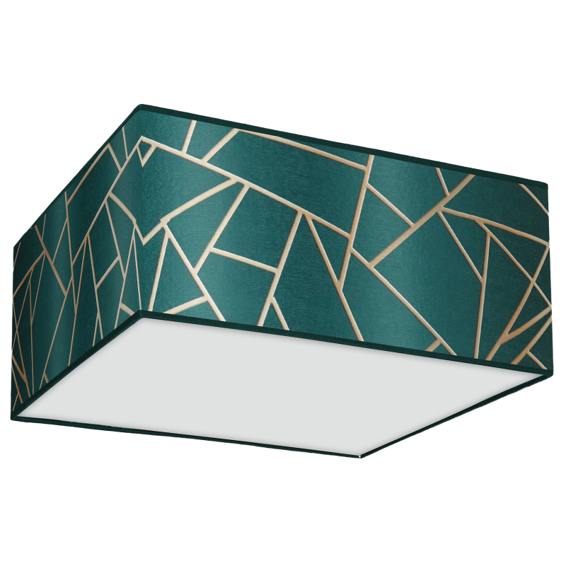 ZIGGY GREEN Ceiling Lamp Gold/Bottle Green 2xE27