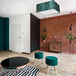 Lampa sufitowa ZIGGY GREEN Gold/Bottle green 3xE27