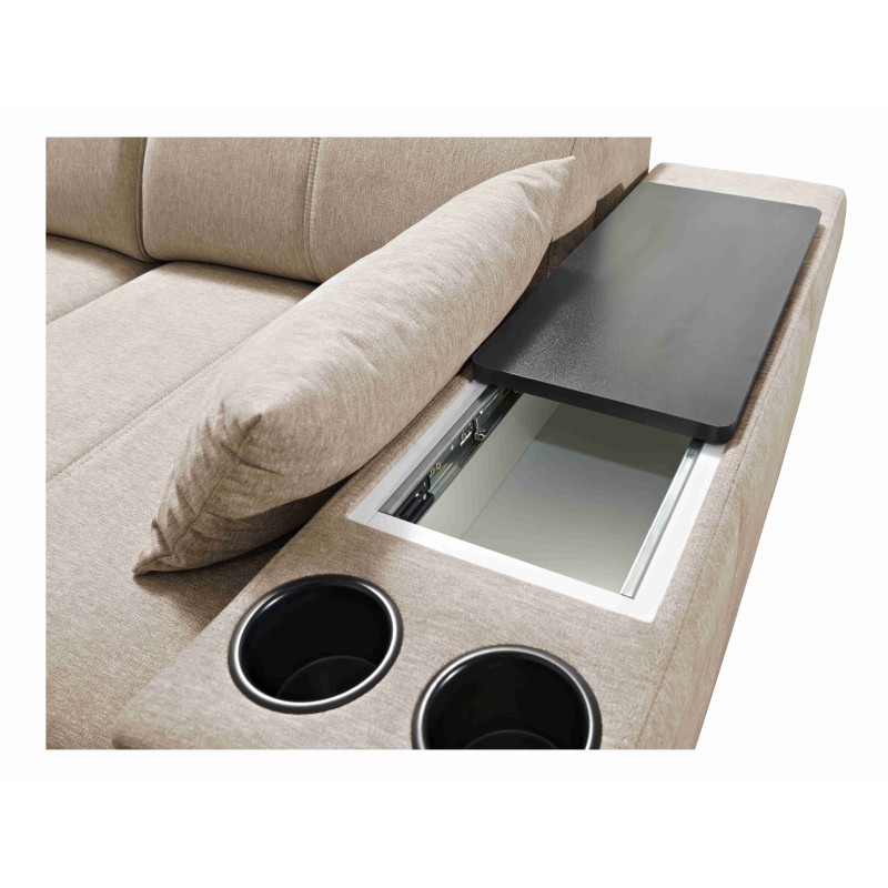 Milano I corner sofa with a sleeping function in Plecionka fabric, Verita 76 – elegance and functionality in one Milano I corner sofa with a sleeping function in Plecionka fabric, Verita 76 – elegance and functionality in one