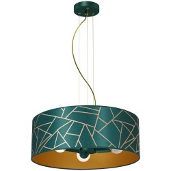 Ziggy White Gold/Bottle Green Pendant Lamp 3xE27