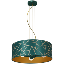 Ziggy White Gold/Bottle Green Pendant Lamp 3xE27