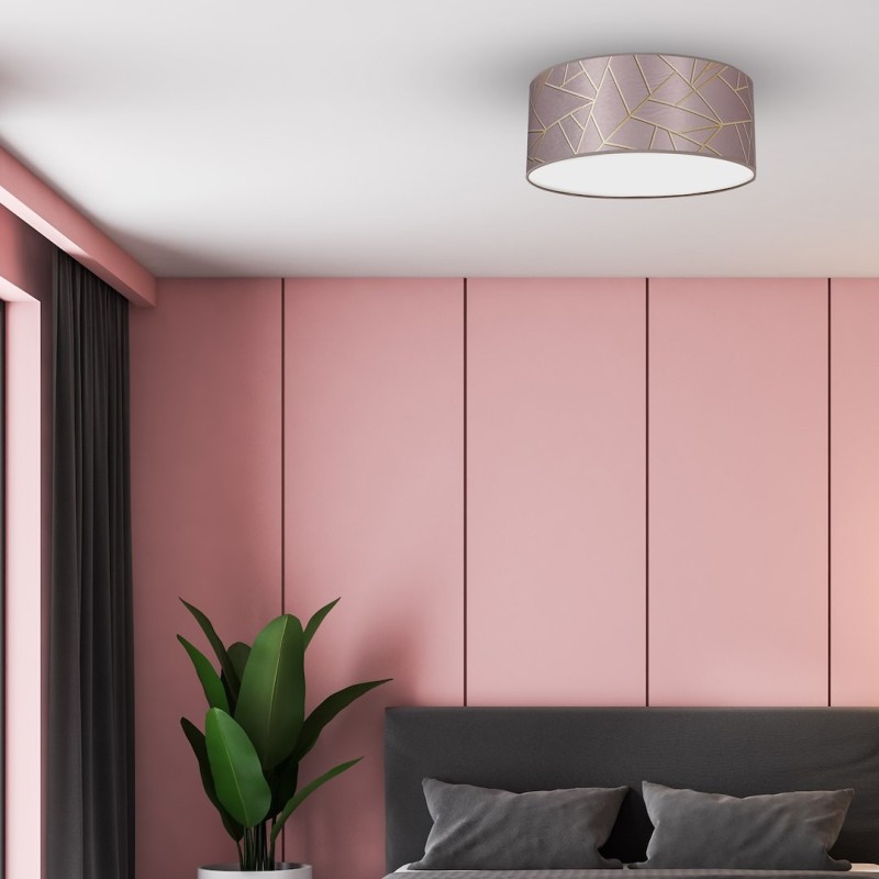ZIGGY PINK Ceiling Lamp Gold/Pink 2xE27 Ø40cm