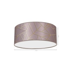 ZIGGY PINK Ceiling Lamp Gold/Pink 2xE27 Ø40cm