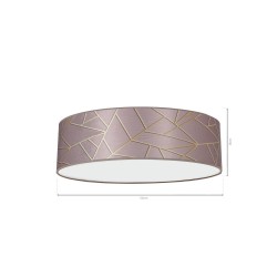 ZIGGY PINK Ceiling Lamp Gold/Pink 3xE27 Ø50cm