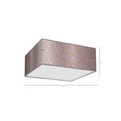 ZIGGY PINK Ceiling Lamp Gold/Pink 3xE27