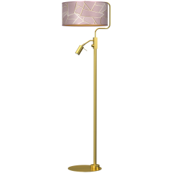 ZIGGY PINK Floor Lamp Gold/Pink 1xE27 + 1x mini GU10