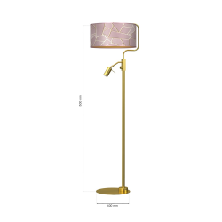 ZIGGY PINK Floor Lamp Gold/Pink 1xE27 + 1x mini GU10