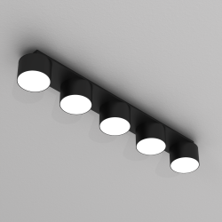DIXIE Black Ceiling Lamp 5xGX53