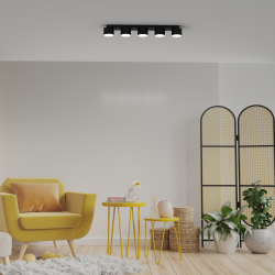 Lampa sufitowa DIXIE Black 5xGX53