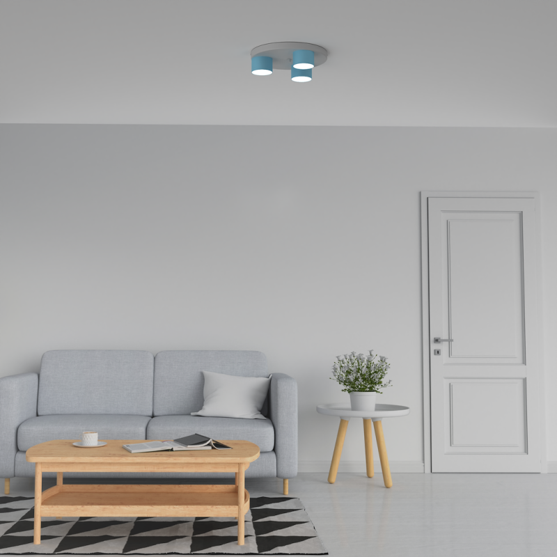 Dixie Ceiling Lamp 3xGX53 Blue / White Dixie Ceiling Lamp 3xGX53 Blue / White