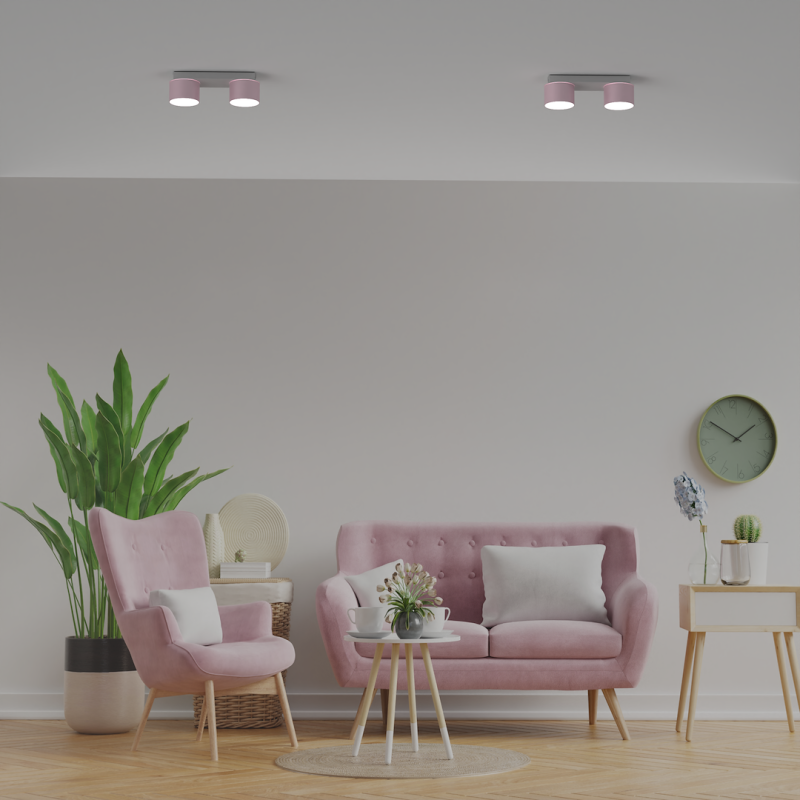Ceiling lamp Dixie 2xGX53 Pink/White Ceiling lamp Dixie 2xGX53 Pink/White