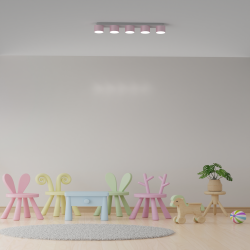 Dixie Ceiling Lamp 5xGX53 Pink/White Dixie Ceiling Lamp 5xGX53 Pink/White