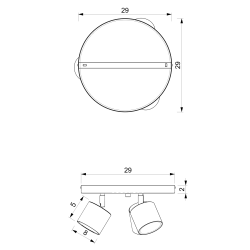 Dixie Ceiling Lamp 3xGX53 White Dixie Ceiling Lamp 3xGX53 White