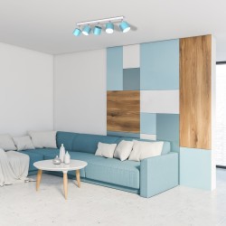 Dixie Ceiling Lamp 5xGX53 Blue/White Dixie Ceiling Lamp 5xGX53 Blue/White