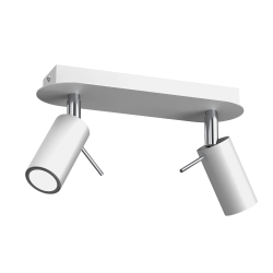 Lámpara de techo Preston 2x mini GU10 Blanco/Cromo