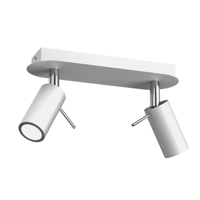 Lámpara de techo Preston 2x mini GU10 Blanco/Cromo